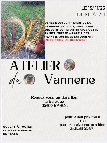 Journées créatives et de découverte de la vannerie et de la sculpture sur bois
