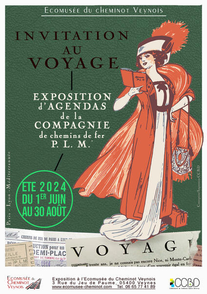 Exposition à l'écomusée du cheminot veynois  : L'invitation au voyage - Les agendas PLM 1911 - 1931