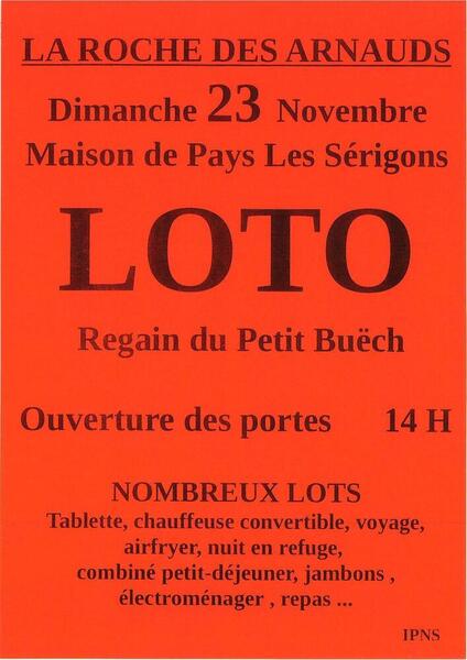Loto du Regain du Petit Buëch