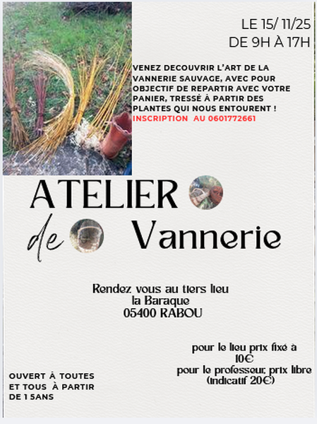 Journées créatives et de découverte de la vannerie et de la sculpture sur bois